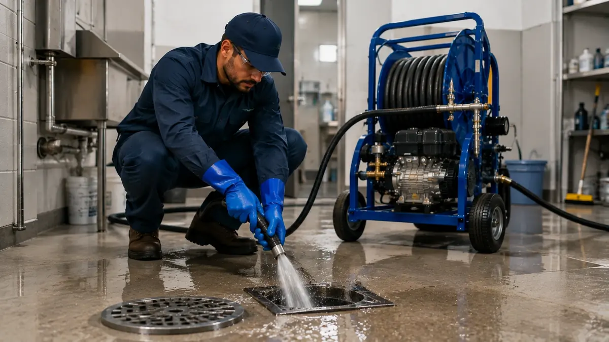 Floor Drain Hydro Jet Cleaning in Seaside