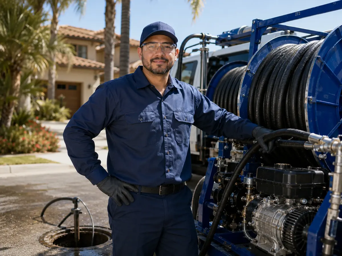 Hydro jet sewer cleaning in Seaside